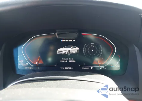 2019 BMW M850I xDrive z USA, uszkodzony, nr VIN WBABC4C54KBJ35856